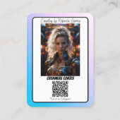 Cosplay Connection Reflection QR Code Coscard Visitekaartje (Achterkant)