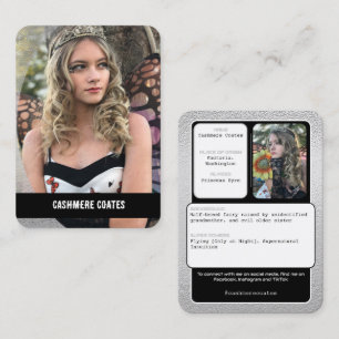Cosplay Folie Effect Karakter Verhaal Foto Kaarten Visitekaartje