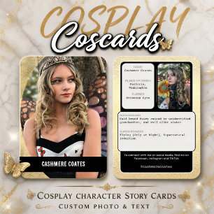 Cosplay Folie Effect Karakter Verhaal Foto Kaarten Visitekaartje