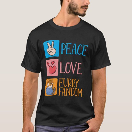 Cosplay He Fursona Furry Fandom T-shirt (Voorkant)