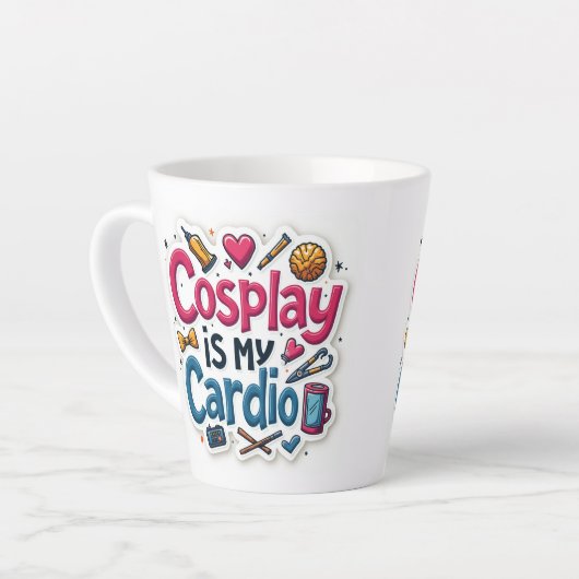 Cosplay Is Mijn Cardio Latte Mok (Linkerhoek)
