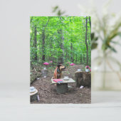 Cosplay Mad Hatter boek Grappige Hond Fotokaart Bedankkaart (Staand voorkant)