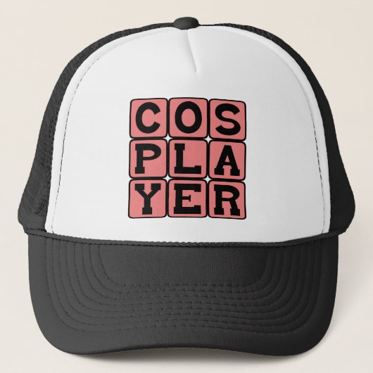 Cosplayer, gaming kostuum trucker pet (Voorkant)