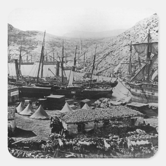 Cossack Bay, Krim, c.1855 Vierkante Sticker (Voorkant)