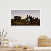 Cossacks op Horseback, 1874 (olie op doek) Poster (Keuken)