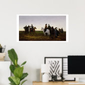 Cossacks op Horseback, 1874 (olie op doek) Poster (Thuiskantoor)