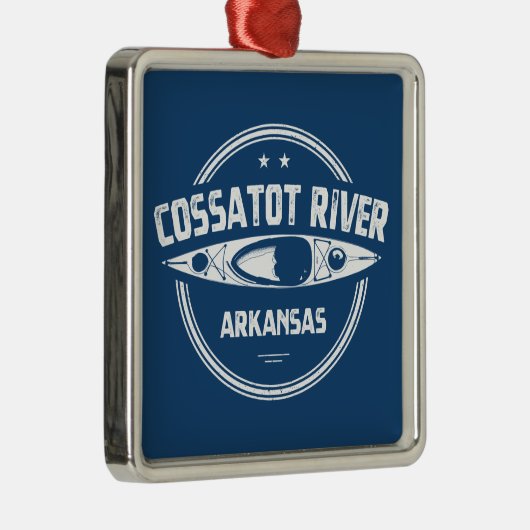 Cossatot Arkansas Kayaking Metalen Ornament (Rechts)