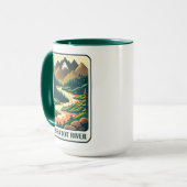 Cossatot River Arkansas Kleuren Mok (Voorkant links)