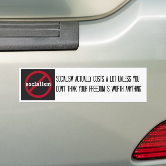 Cost of Socialism Bumper Sticker (Op auto)