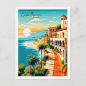 Costa Blanca Spanje vintage reisillustratie Briefkaart (Voorkant)