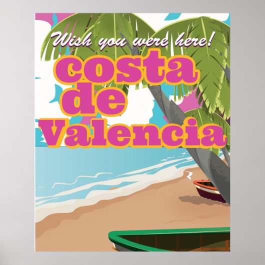 Costa Blanca vintage reisposter Poster (Voorkant)