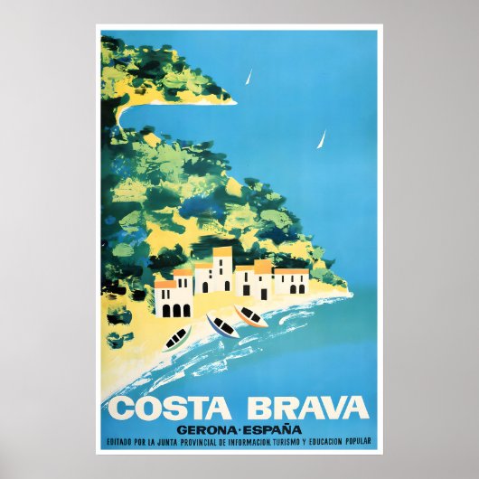 Costa Brava Kunst Spanje Reisposter Spaanse Print (Voorkant)