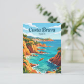 Costa Brava Spanje Briefkaart (Staand voorkant)