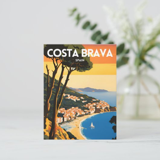 Costa Brava Spanje Briefkaart (Staand voorkant)