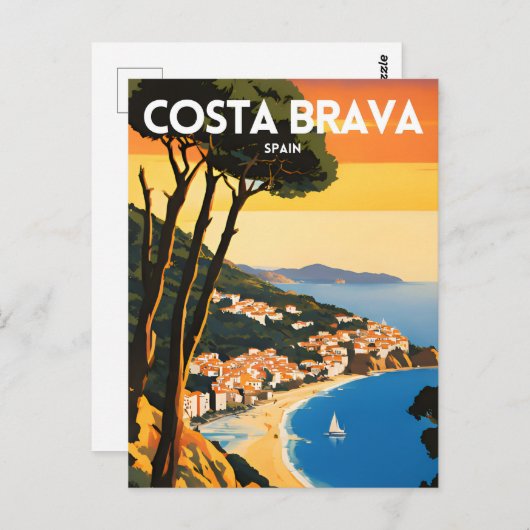 Costa Brava Spanje Briefkaart (Voorkant / Achterkant)