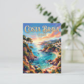 Costa Brava Spanje Briefkaart (Staand voorkant)