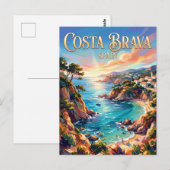 Costa Brava Spanje Briefkaart (Voorkant / Achterkant)