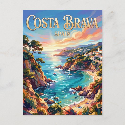 Costa Brava Spanje Briefkaart (Voorkant)