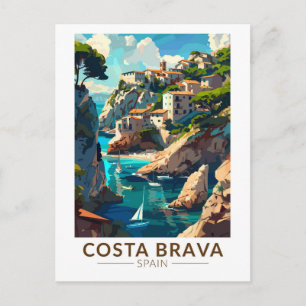 Costa Brava Spanje Catalonië Reizen Kunst Vintage Briefkaart