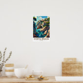 Costa Brava Spanje Catalonië Reizen Kunst Vintage Poster (Keuken)
