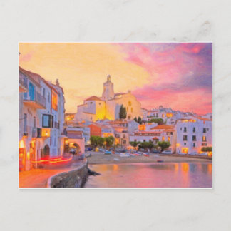 costa brava spanje pastel briefkaart