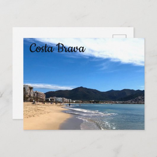 Costa Brava, Spanje - Perzikfoto Briefkaart (Voorkant / Achterkant)