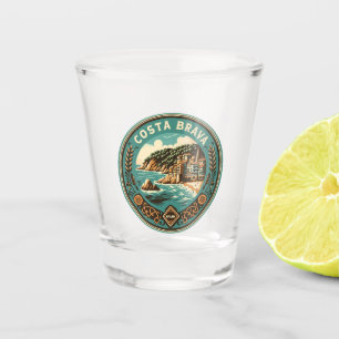 Costa Brava Spanje Reizen Art Badge Shot Glas