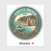 Costa Brava Spanje Reizen Art Badge Sticker (Vel)