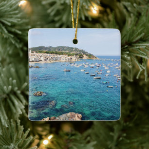 Costa Brava Spanje Schilderachtig Blue Ocean Trave Keramisch Ornament