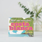 Costa de Valencia vintage reisposter Briefkaart (Staand voorkant)