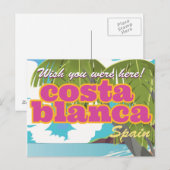 Costa de Valencia vintage reisposter Briefkaart (Voorkant / Achterkant)
