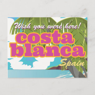 Costa de Valencia vintage reisposter Briefkaart
