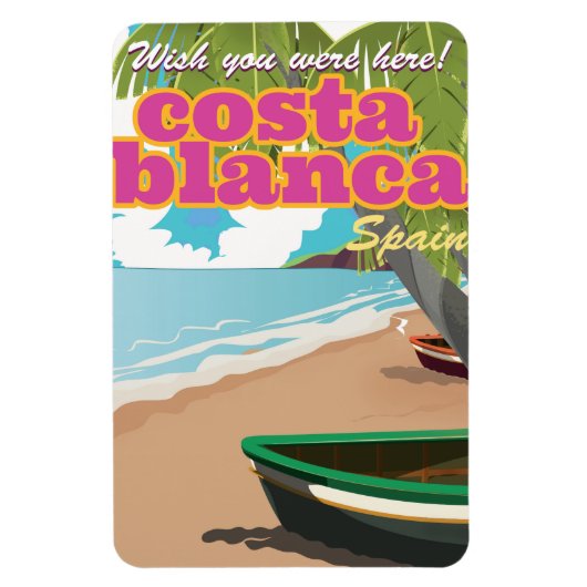 Costa de Valencia vintage reisposter Magneet (Verticaal)