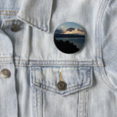 Costa del Cilento Sunrise, aangepaste knop Ronde Button 5,7 Cm (In situ)