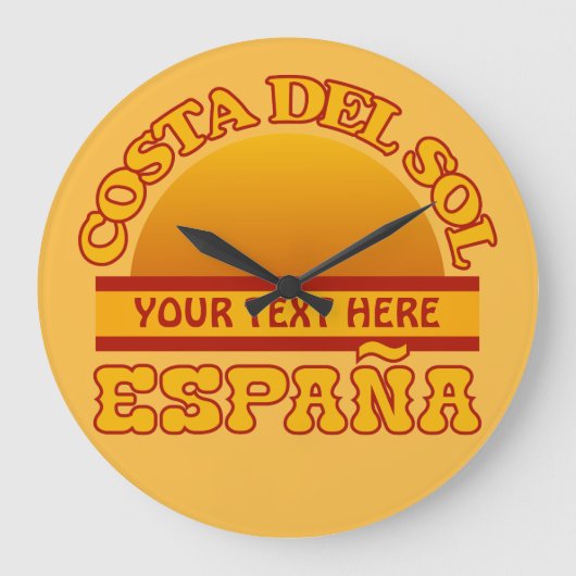Costa del Sol aangepaste muur klok (Voorkant)