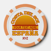 Costa Del Sol aangepaste pokerchips (Achterkant)