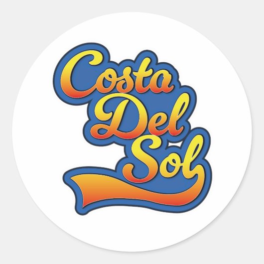 Costa Del Sol logo Ronde Sticker (Voorkant)