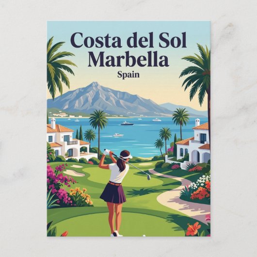 Costa del Sol Marbella Spanje Briefkaart (Voorkant)