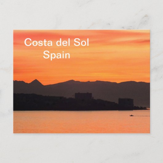 Costa del Sol, Spanje Briefkaart (Voorkant)