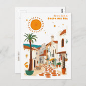 Costa del Sol Spanje vakantie mediterraan Briefkaa Briefkaart (Voorkant / Achterkant)
