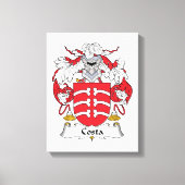 Costa Familie Crest Canvas Afdruk (Voorkant)