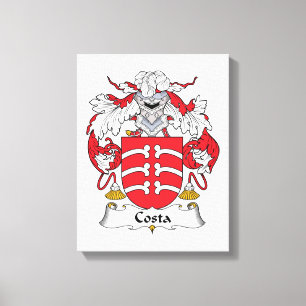 Costa Familie Crest Canvas Afdruk
