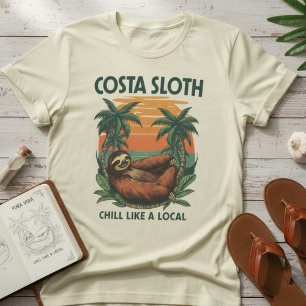 Costa Luiaard — Vintage Reisluiaard, Retro Vakanti T-shirt