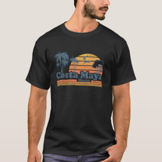 Costa Maya Mexico Beach Zomervakantie Vintage 70 T-shirt