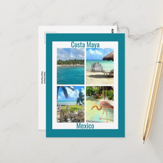 Costa Maya, Mexico Briefkaart (Voorkant / Achterkant in situ)