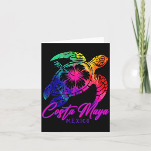 Costa Maya Mexico Tie Dye Zeeschildpad Hibiscus St Kaart