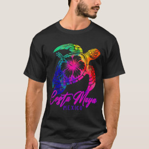 Costa Maya Mexico Tie Dye Zeeschildpad Hibiscus St T-shirt