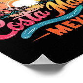 Costa Maya Mexico Tropical Sunset Beach Souvenir V Poster (Hoek)