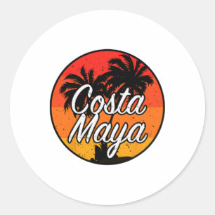Costa Maya Mexico Vacation Cruise  Sunset S Ronde Sticker