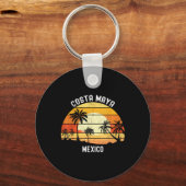 Costa Maya Mexico Vacation Souvenir Sunset Beach Sleutelhanger (Voorkant)